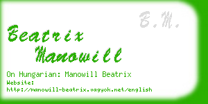 beatrix manowill business card